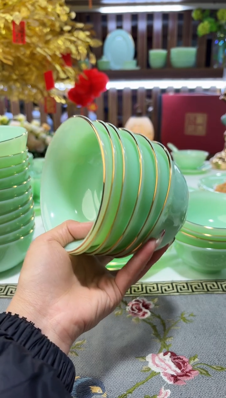 玉瓷4.5英寸饭碗6个