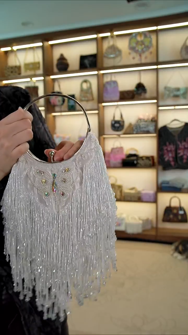 织物42百格汇手工串珠包