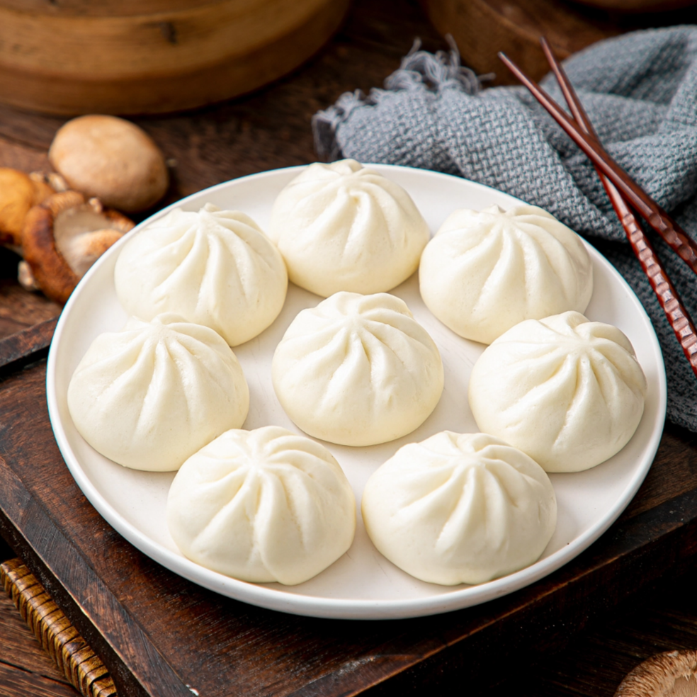 【顺丰包邮】广东特色早餐包子三鲜菌菇包300克6个广州风味早点早茶粤式港式美食次日达广式早茶