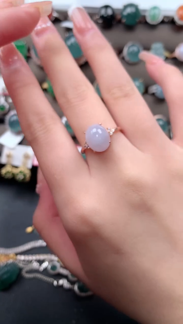 【闪购商品】翡翠戒指银S925镶嵌12414