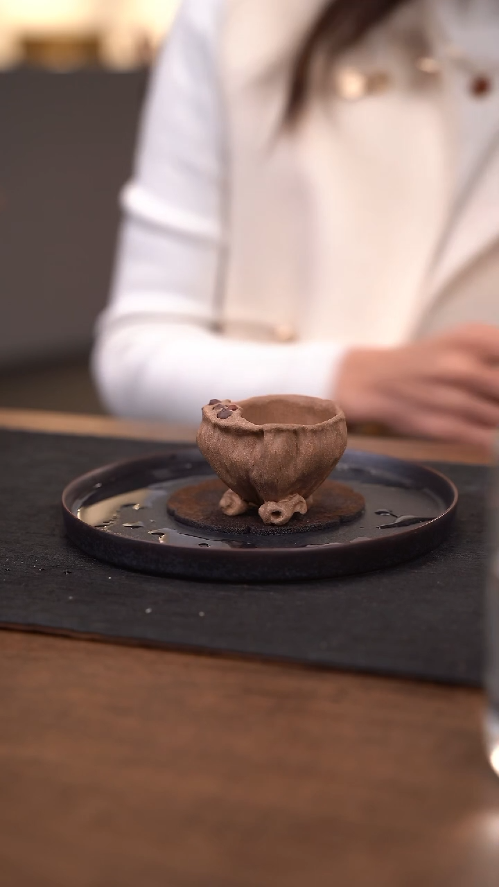 【闪购商品】紫砂茶杯莲蓬三脚杯  莫逐