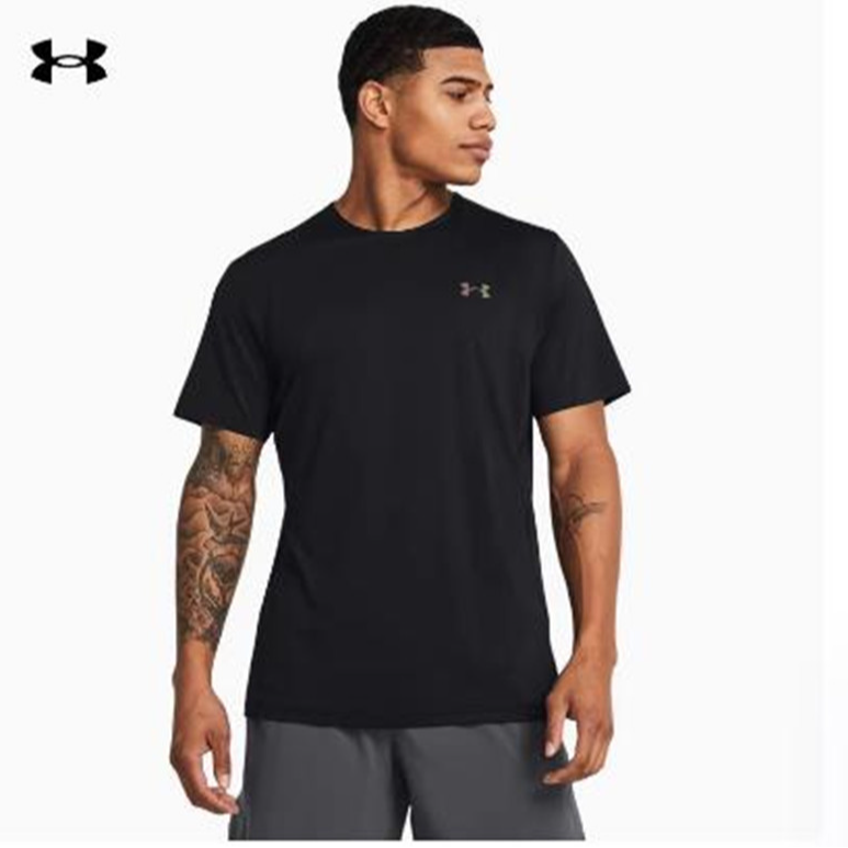 安德玛 1383668-449 UA Rush Vent男子训练健身运动速干短袖T恤