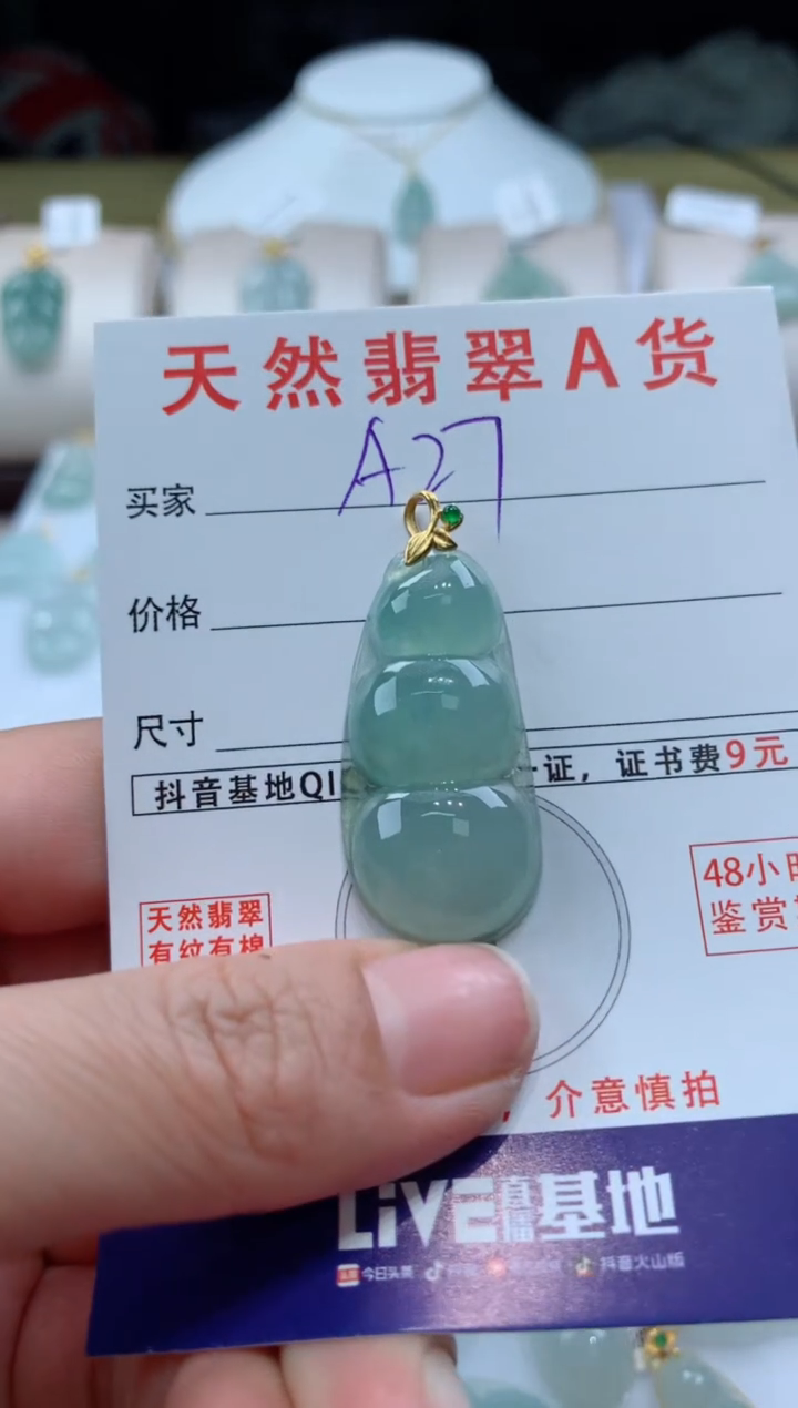 【闪购商品】翡翠颈饰未镶嵌天然A货翡翠挂件