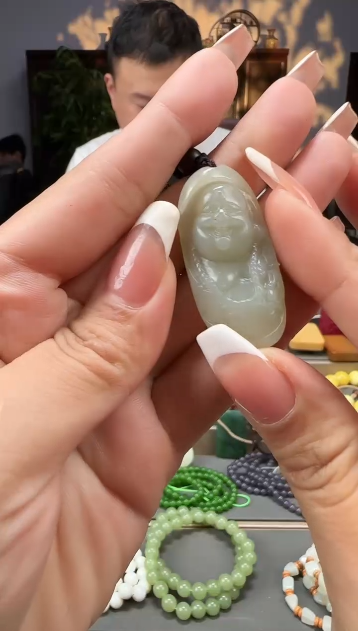 和田玉未镶嵌颈饰拍一发一多样性发货