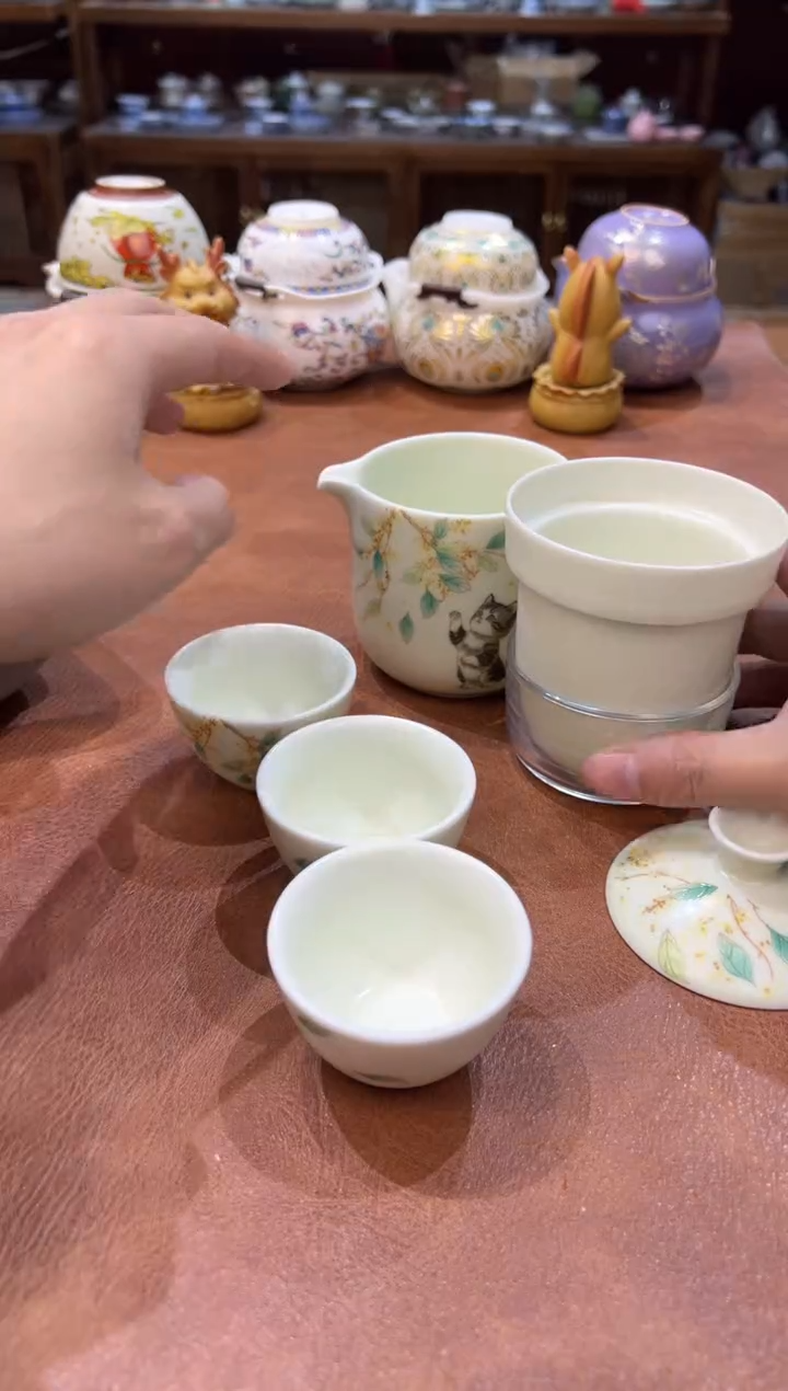 真的很便宜会开片的旅行茶具