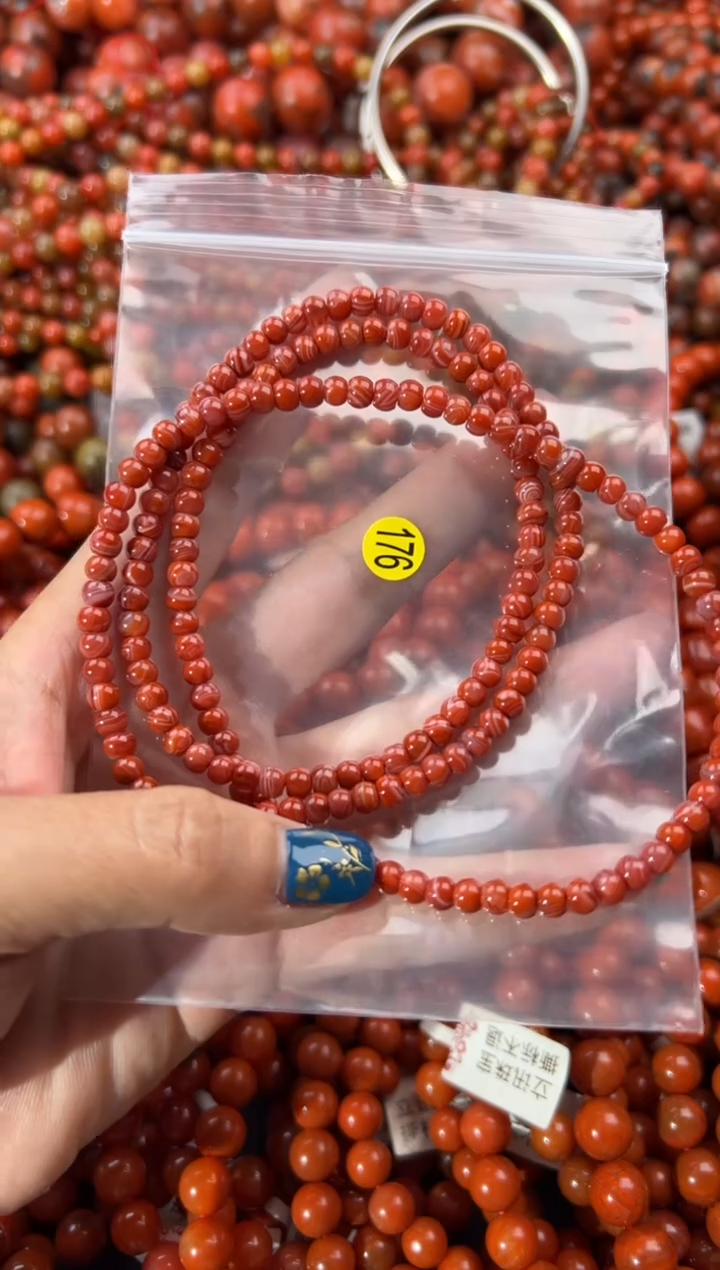 未镶嵌手串南红玛瑙4+