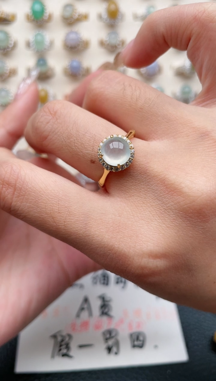 【闪购商品】翡翠戒指银S925镶嵌1111