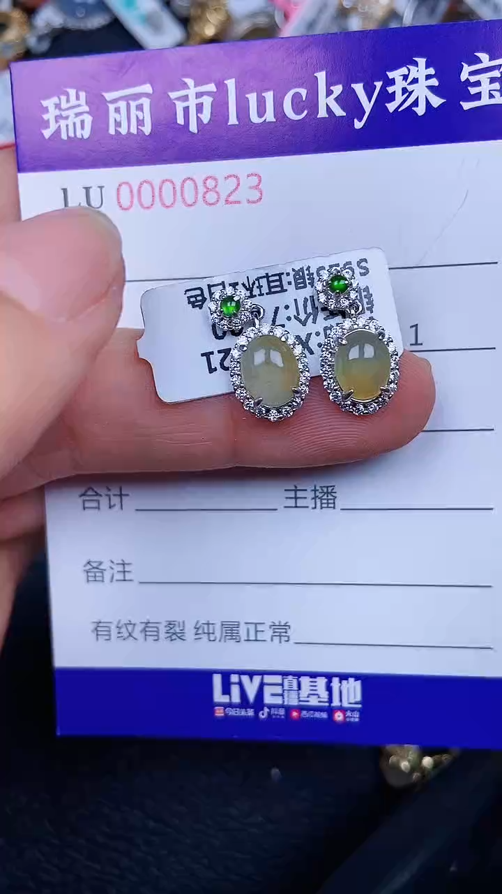 颈饰银S925镶嵌翡翠0823