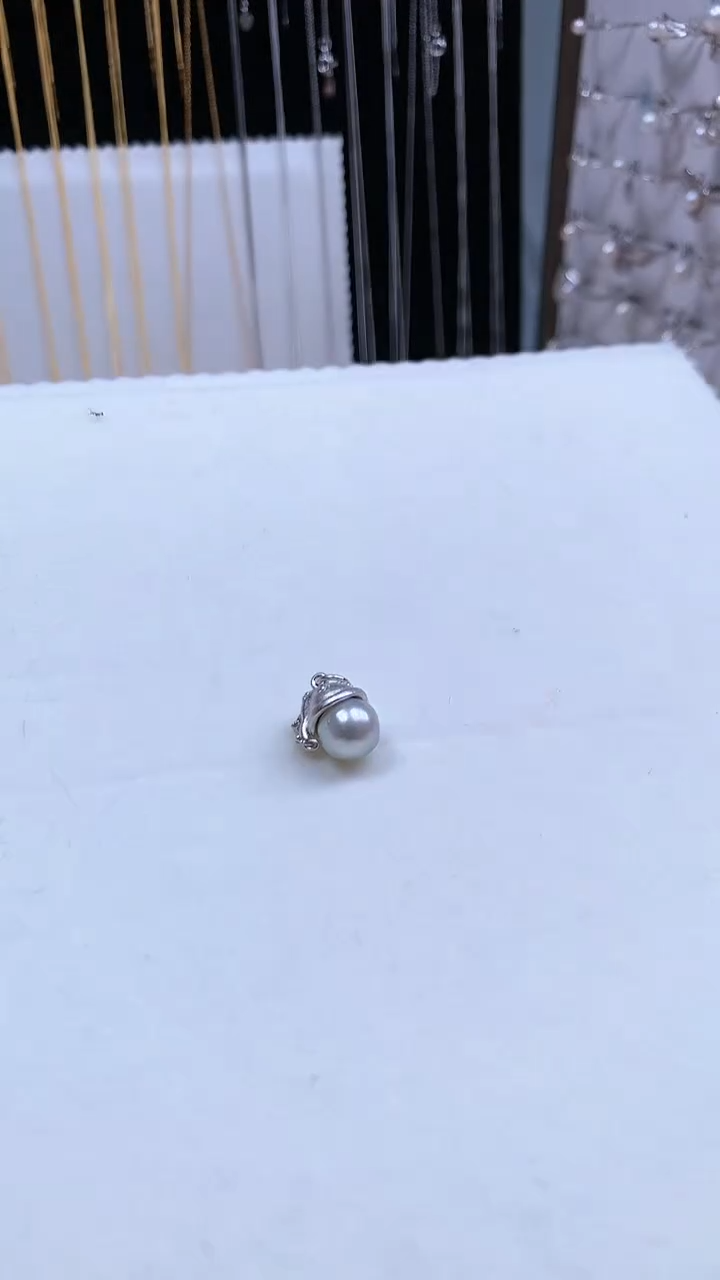 【闪购商品】拼合珍珠（马贝珠）吊坠(赠链)18K金镶嵌真多麻珍珠吊坠