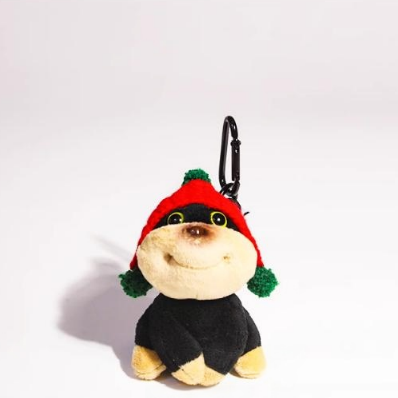 新年红帽子蜜蜂狗包包挂件钥匙扣