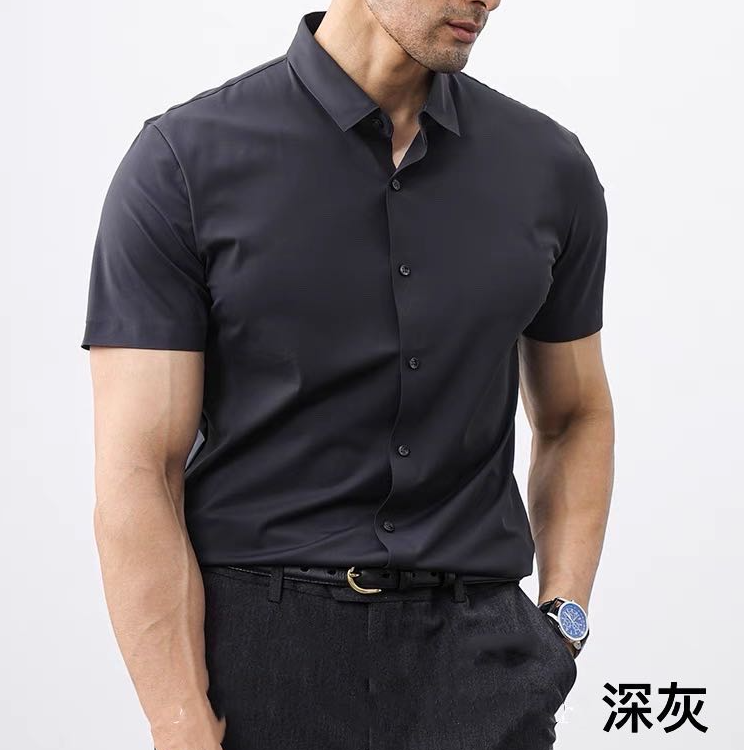 （CK专柜）商务男士短袖衬衫-6851