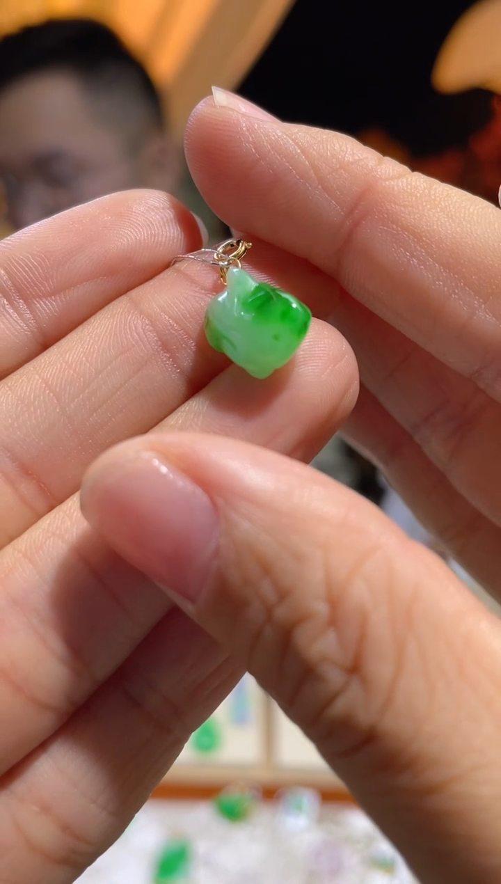 【闪购商品】翡翠颈饰18K金镶嵌假一赔三