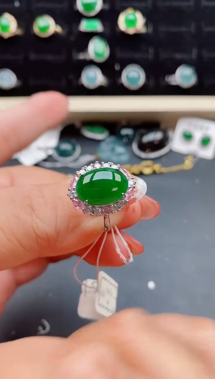 【闪购商品】翡翠戒指银S925镶嵌5085850