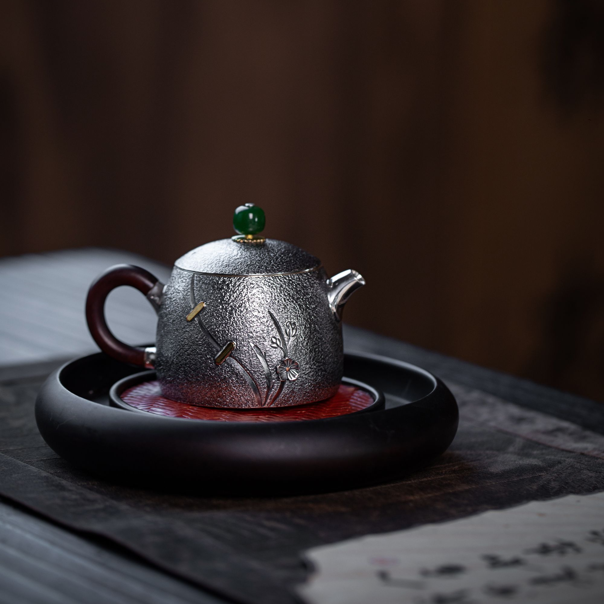 【大促】壶尔摩斯《兰香》纯手工手作高端足银999茶具茶壶约115g150cc