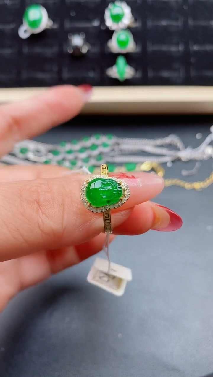 【闪购商品】翡翠戒指银S925镶嵌21321312