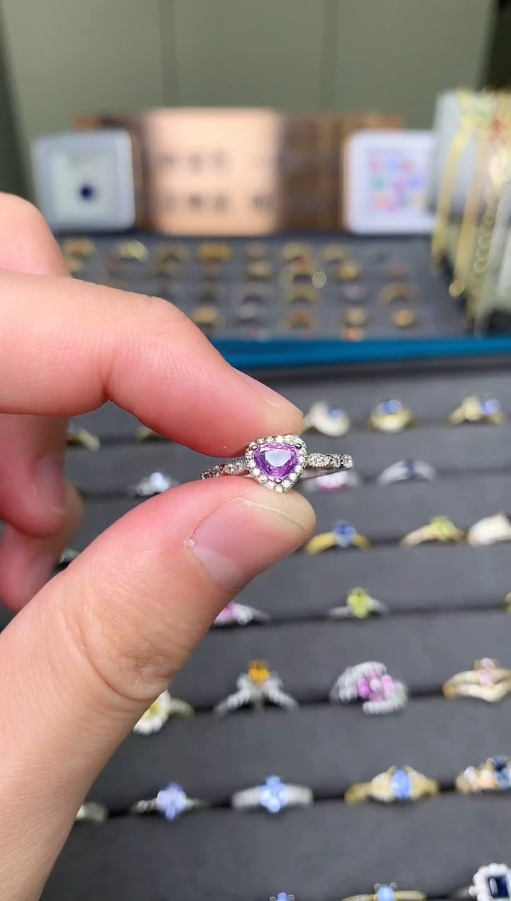 【闪购商品】蓝宝石戒指银S925镶嵌戒指