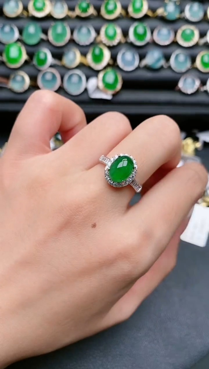 【闪购商品】翡翠戒指银S925镶嵌11111111