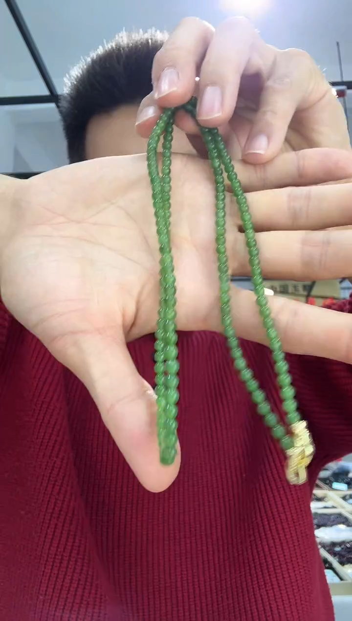 毛衣链未镶嵌和田玉碧玉毛衣链