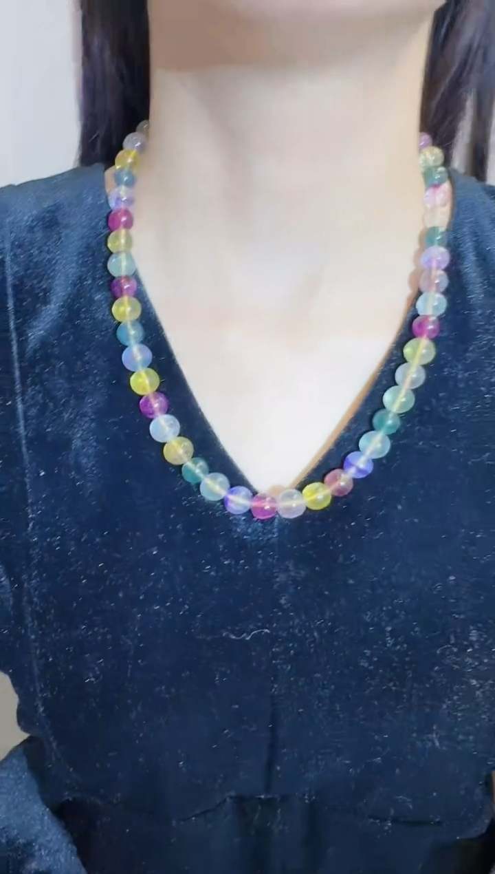 【闪购商品】萤石项链未镶嵌发一件