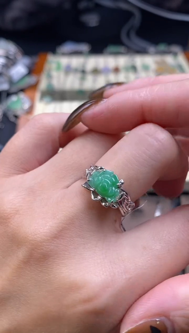 颈饰银S925镶嵌翡翠19284