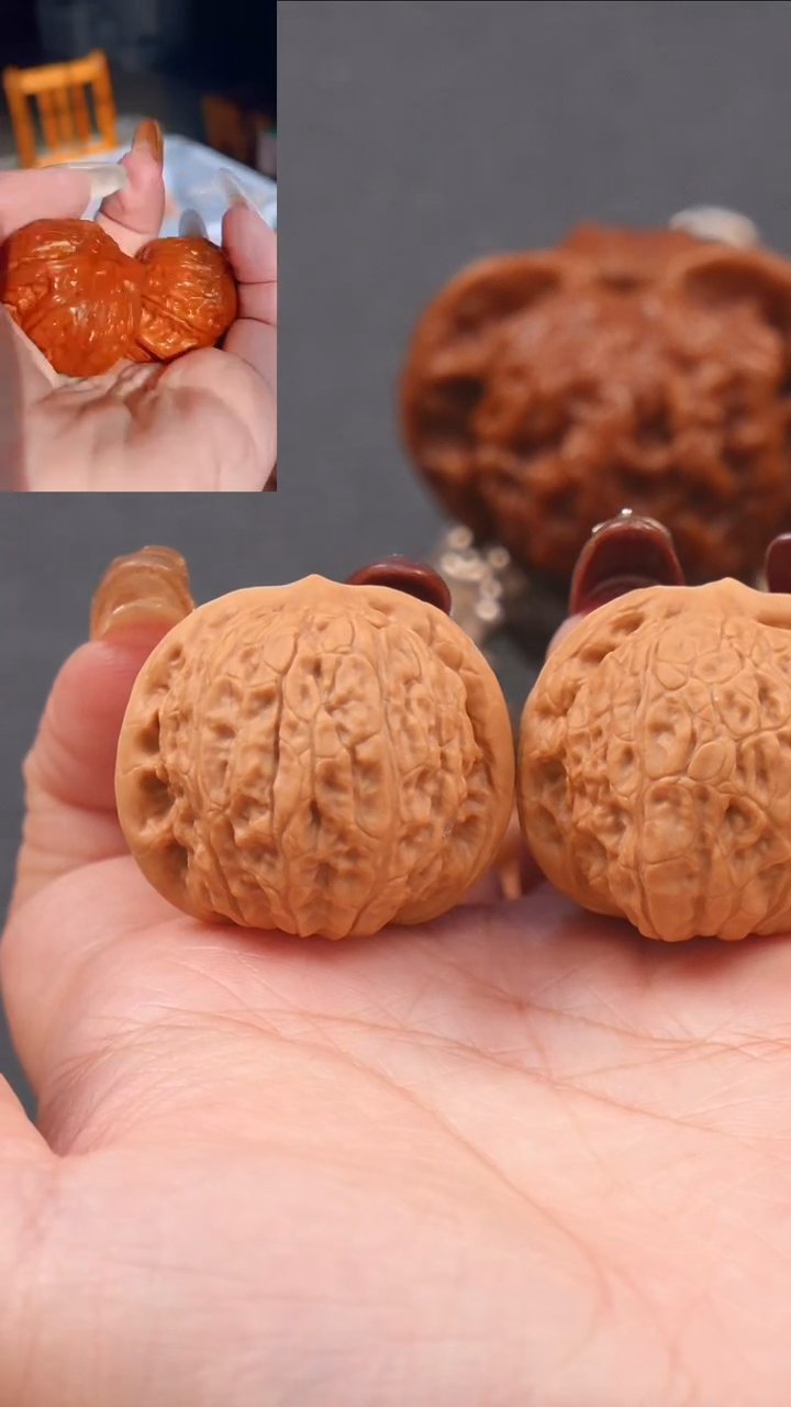 【闪购商品】文玩核桃把件33蟒皮球夜明珠