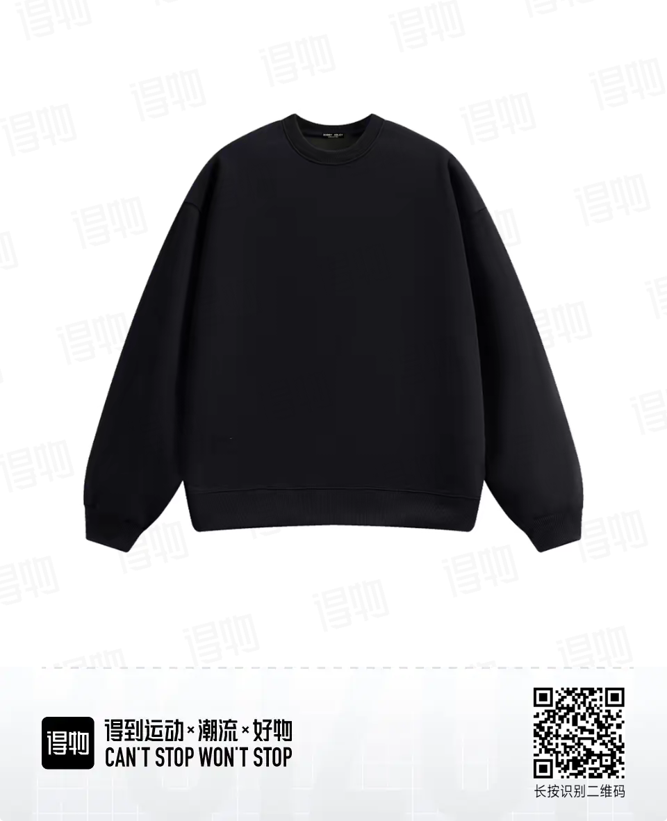 600-科家品牌在售典藏款-加baby绒-纯棉重磅立体标圆领加绒卫衣
