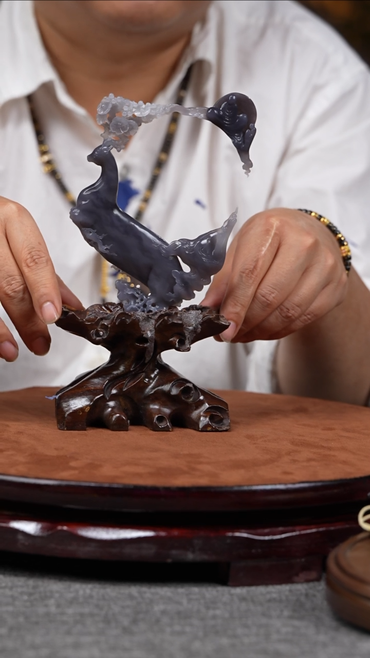 【闪购商品】和田玉1未镶嵌烟紫摆件