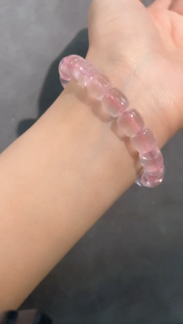 【闪购商品】水晶手链未镶嵌30号粉水老型款9mm