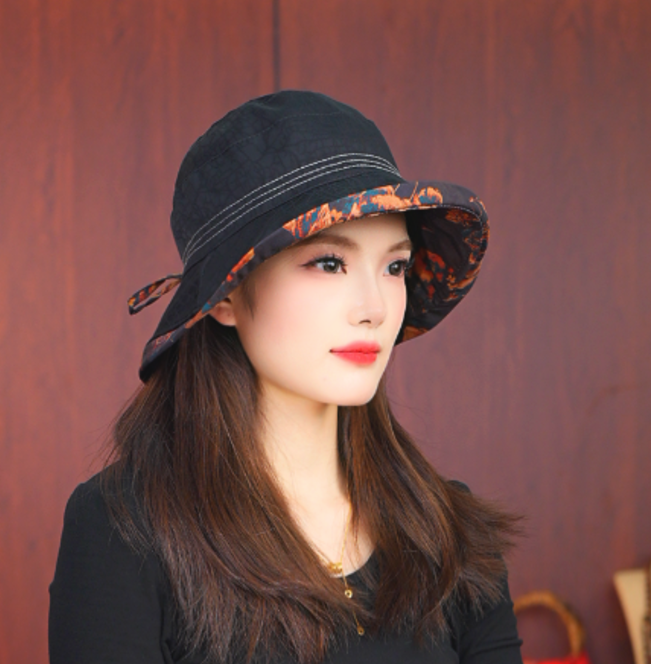 双面双色百搭时尚高级遮阳帽