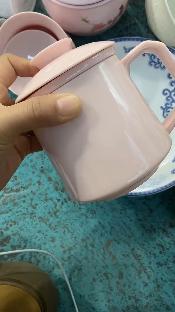 摆件陶红稀土带过滤办公杯