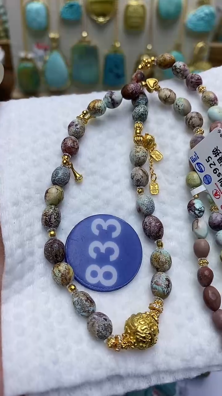 【闪购商品】绿松石项链银S925镶嵌833