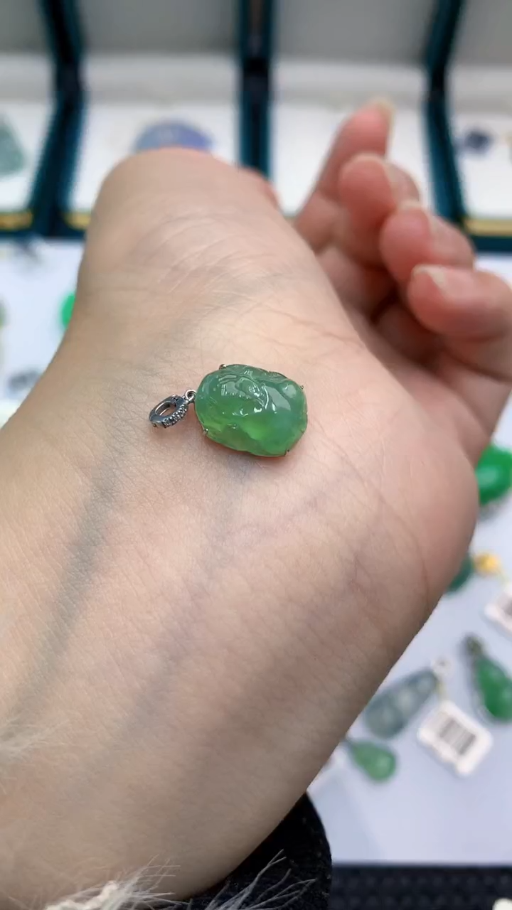 【闪购商品】翡翠颈饰18K金镶嵌            8