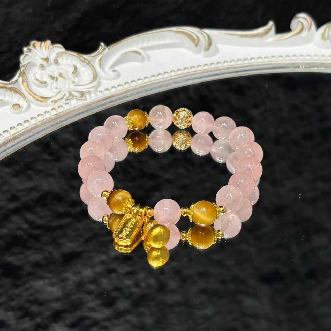 合成金属手链 粉水 少女的心事手串