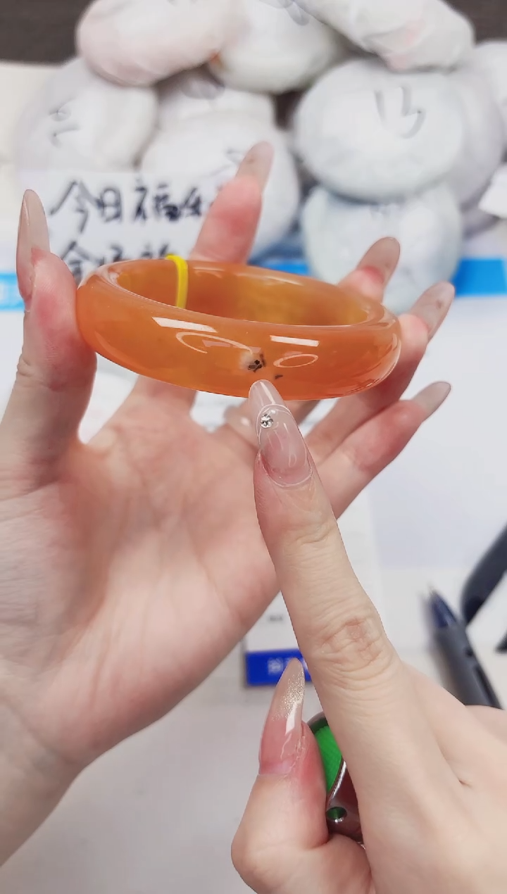 石英质玉手镯未镶嵌457-财气镯-圈口55