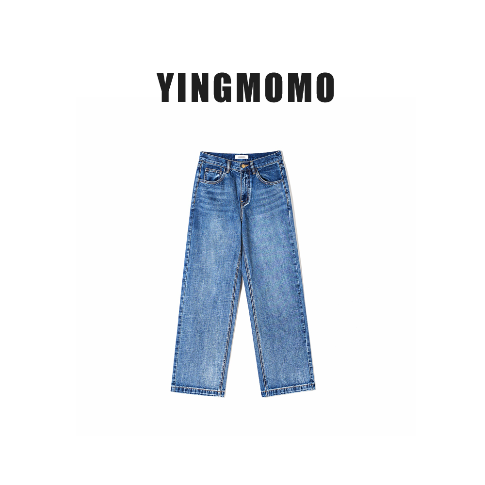 【YINGMOMO】影哥「比利时」法棍裤直筒裤梨形身材本命显瘦牛仔