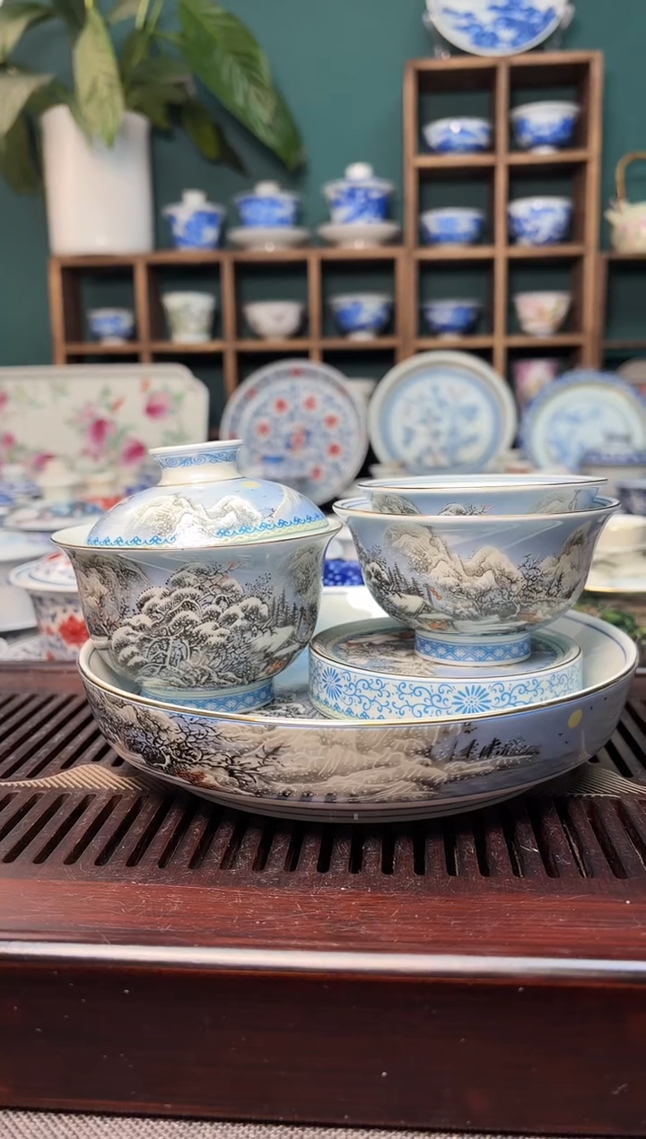 【闪购商品】景德镇七承堂瑞雪兆丰年五件套简装