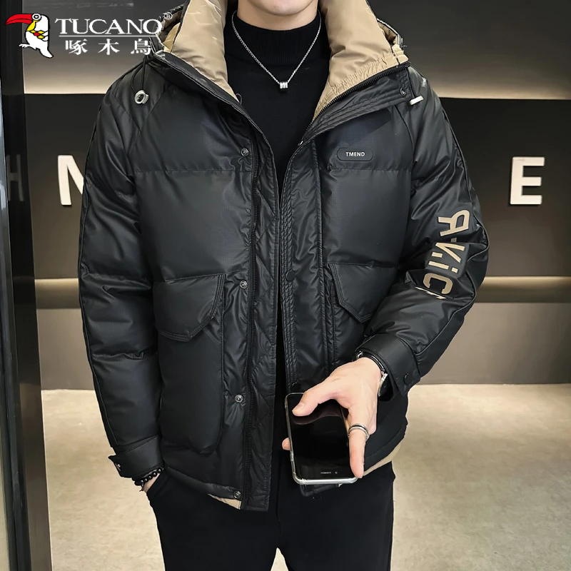TUCANO/啄木鳥冬季休闲百搭羽绒服男士保暖潮流韩版加厚连帽外套