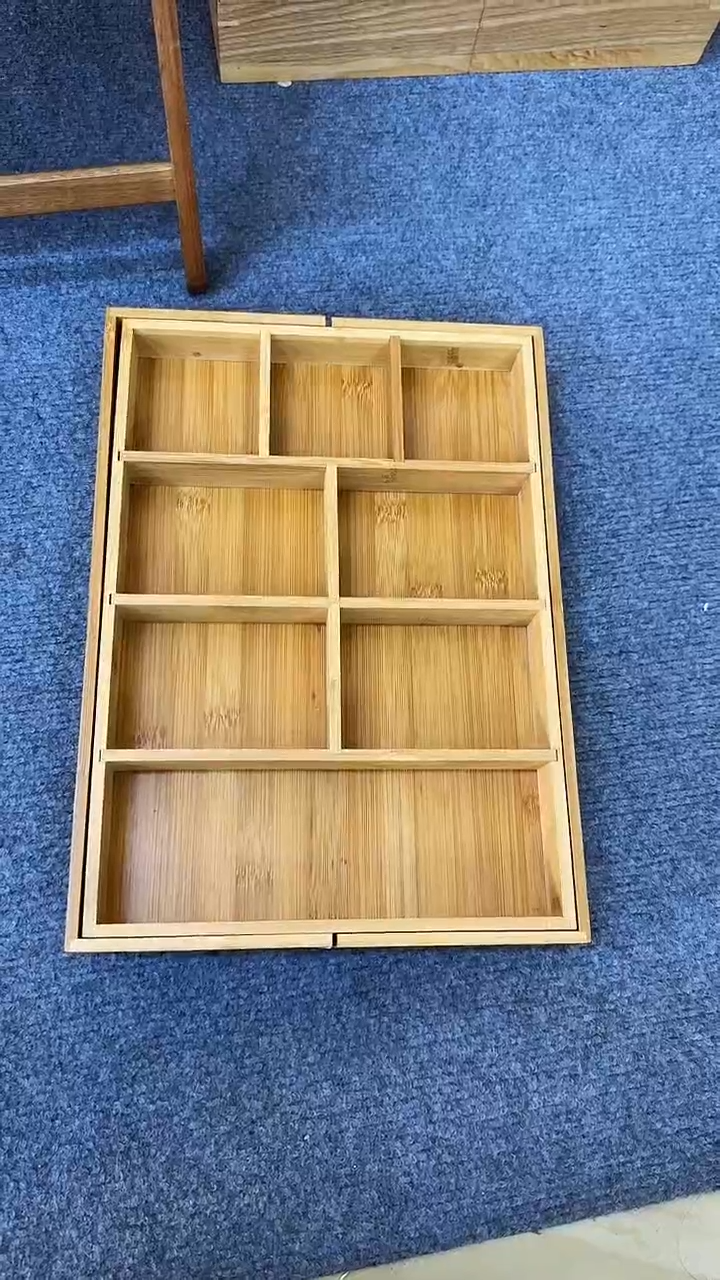 闪购木制品 楠竹伸缩收纳盒