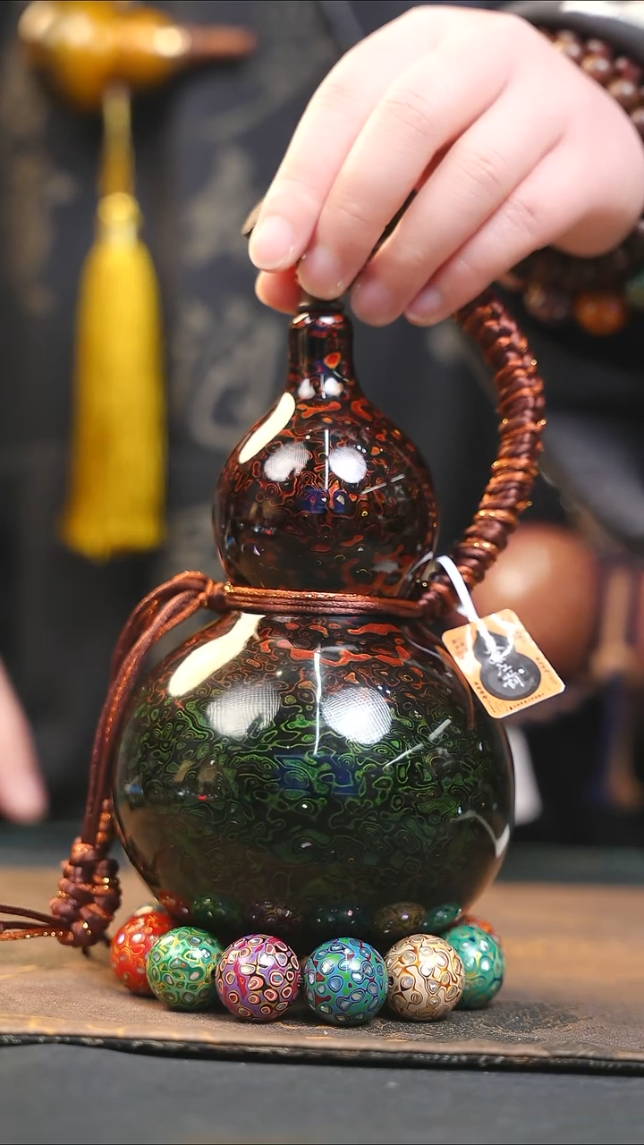 【闪购商品】YG124漆艺酒葫芦不包手串及旋转底座