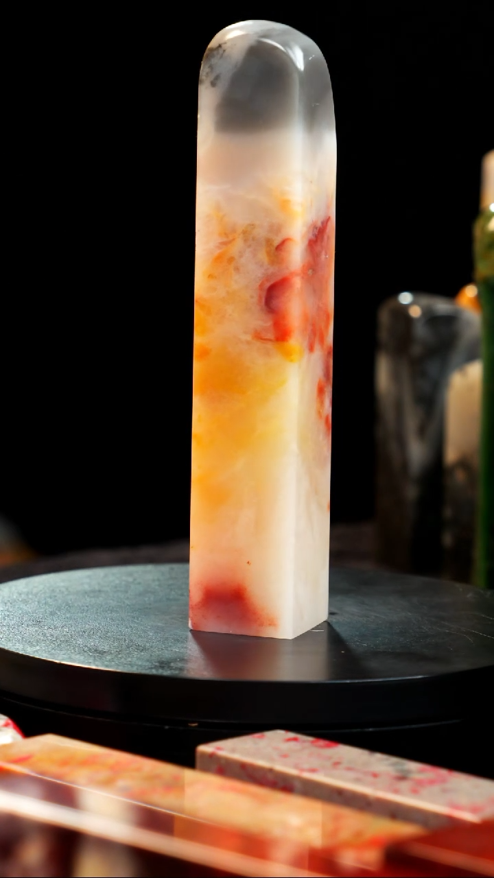 昌化石水墨黄冻印章印章印章