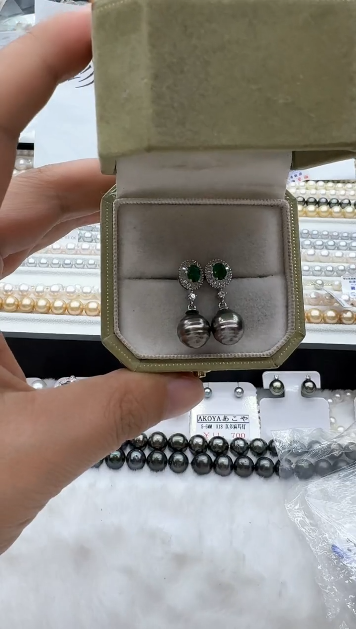 【闪购商品】海水珍珠耳饰银S925镶嵌非基地发货不带证书