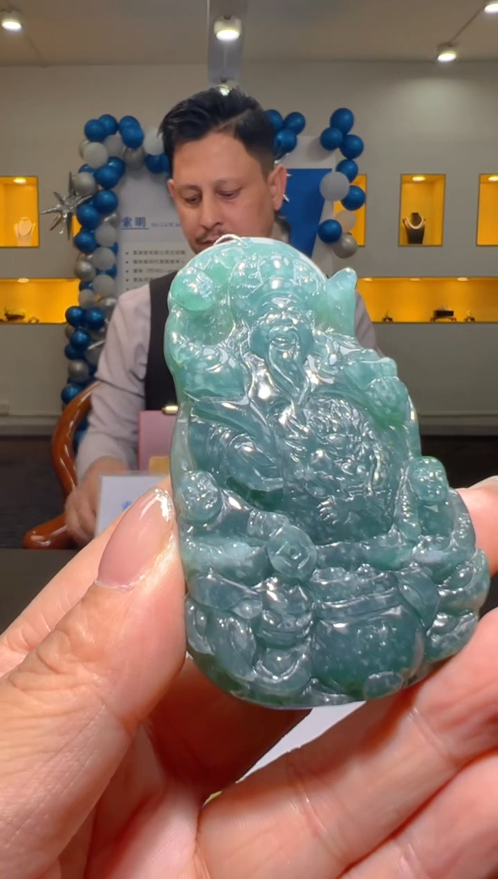 定制翡翠未镶嵌GN00083带珠链多样性发货