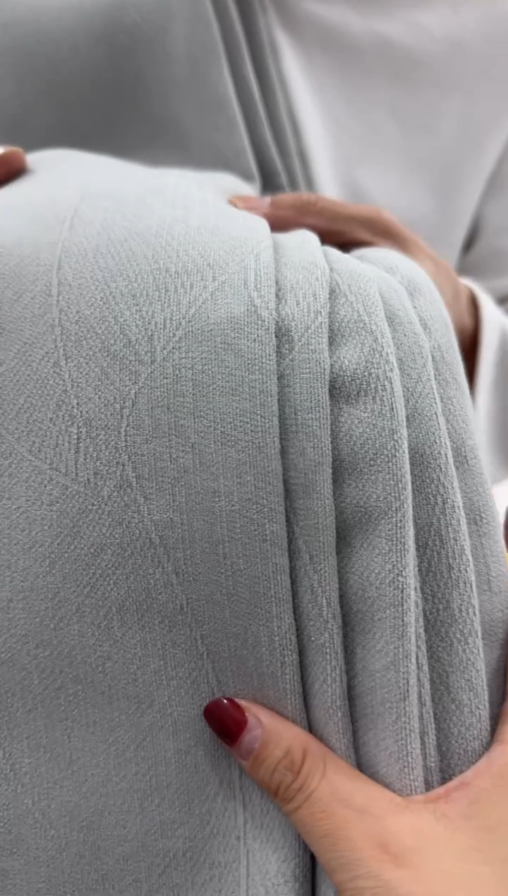 涤纶麦子成品窗帘一叶灰