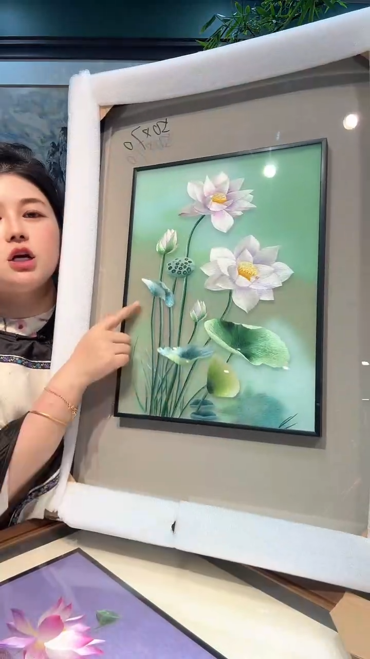 横款非遗苏绣手工刺绣装饰画不包邮