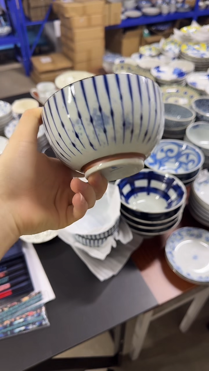 圆形日本进口陶瓷餐具 13厘米米饭碗