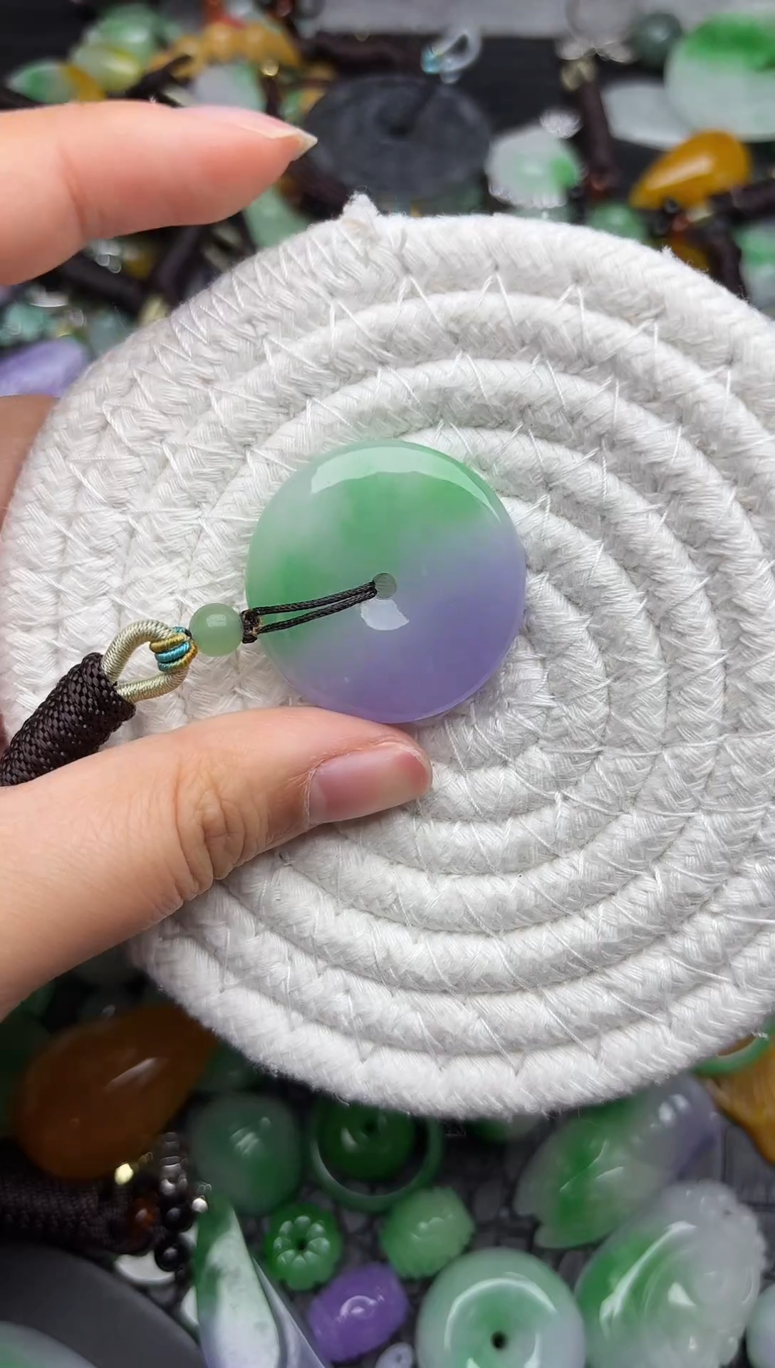 颈饰未镶嵌翡翠缅甸翡翠吊坠