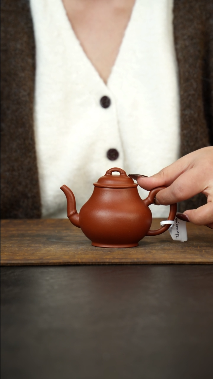 茶壶紫砂竹婷朱泥150cc