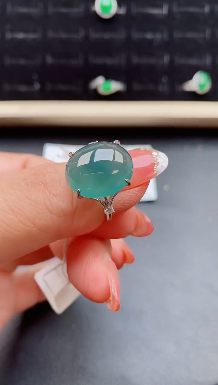 【闪购商品】翡翠戒指银S925镶嵌805500