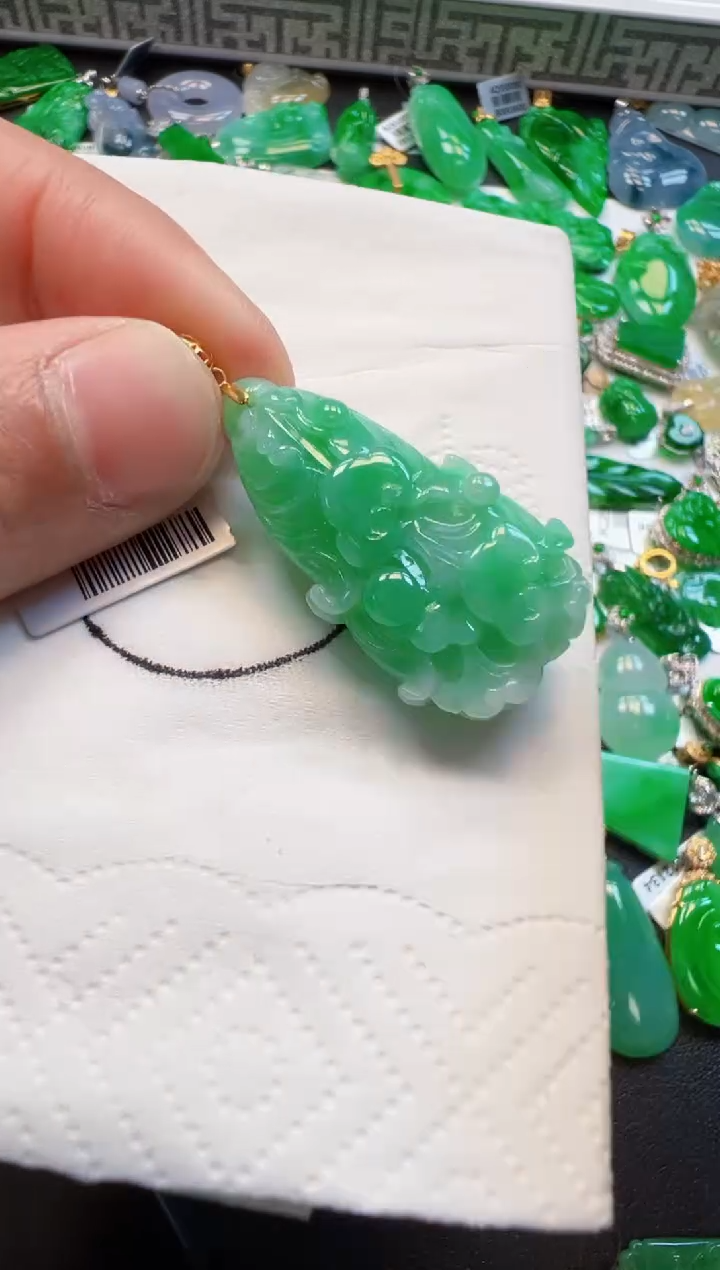 【闪购商品】定制翡翠18K金镶嵌980元