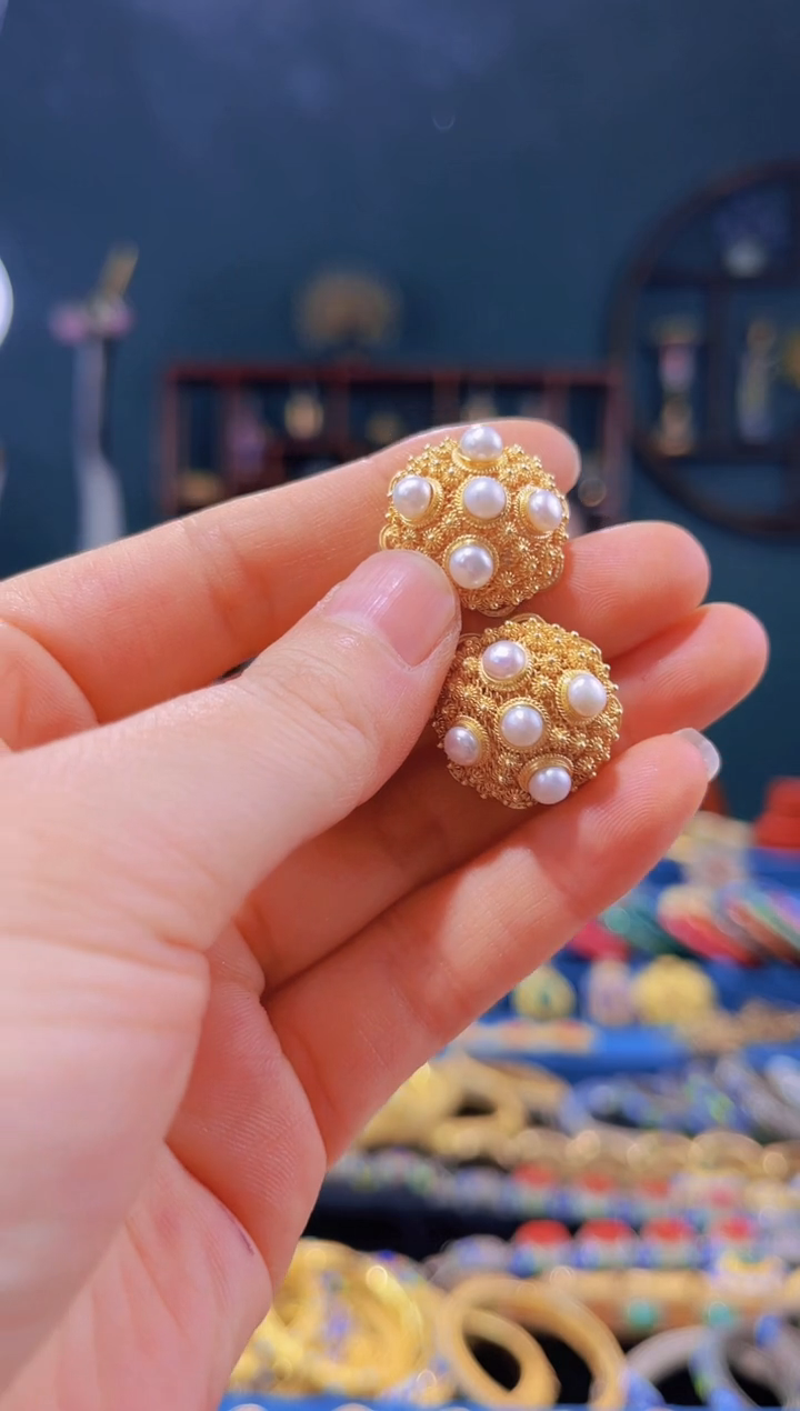 【闪购商品】非遗绝技 花丝镶嵌耳钉